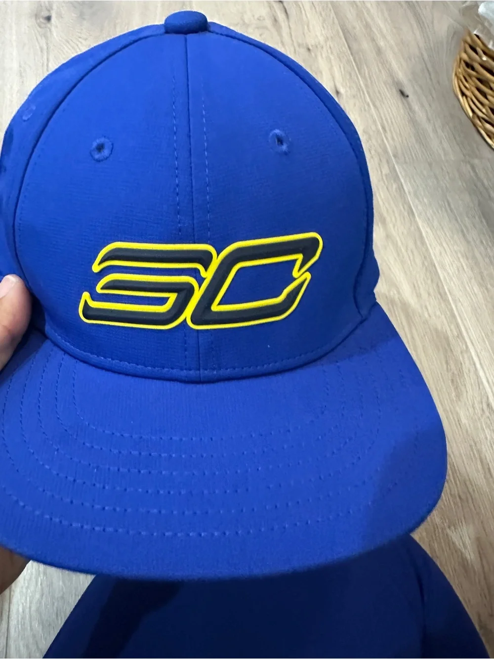 Steph Curry Under Armour Kids Blue Hat with Yellow 'SC' Logo